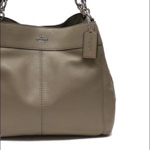 Like new COACH GRAY LEXY PEBBLED LEATHER